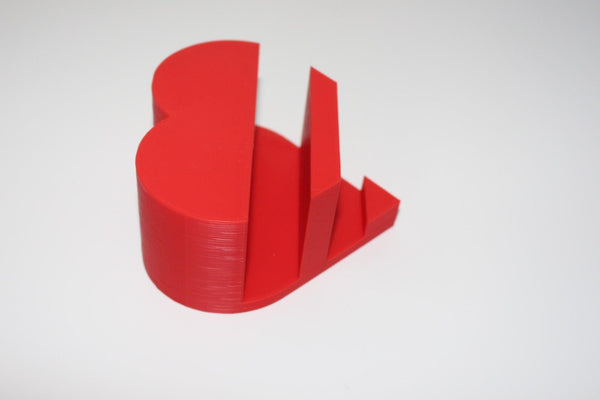 3D Printed Heart Phone & Tablet Stand | Dual Device Holder | Desk Organiser | Valentine Gift | MacBook Stand | Heart Desk Accessory