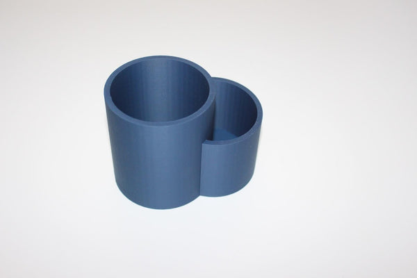 3D Printed Double Pen Holder | Dual Compartment Desk Organiser | Pencil Cup | Home Office | Gift for Her Him | Matte Blue Desk Accessory
